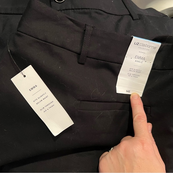 Liz Claiborne Collection Women's Emma Ankle Slacks Size 20W Black NWT - Picture 7 of 11